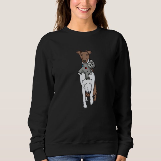 Fox Terrier Smooth Hair Cuddly Toy Fox Terrier Pre Sweatshirt (Vorderseite)