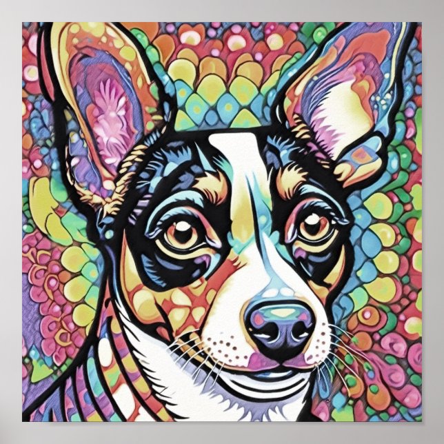 Fox Terrier Square Poster (Vorne)