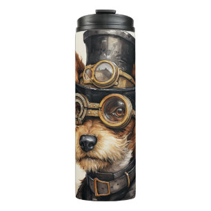 Fox Terrier Steampunk Hund Thermosbecher