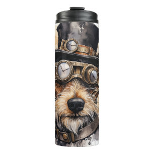 Fox Terrier Steampunk Hund Thermosbecher