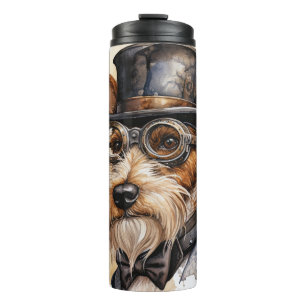 Fox Terrier Steampunk Hund Thermosbecher