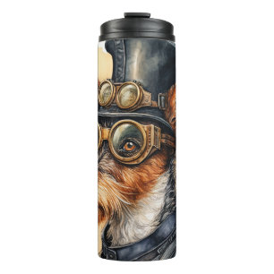 Fox Terrier Steampunk Hund Thermosbecher