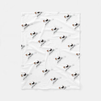 Fox Terrier stehend stolz Fleecedecke