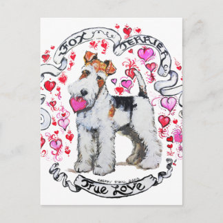 Fox Terrier Sweetheart Postkarte