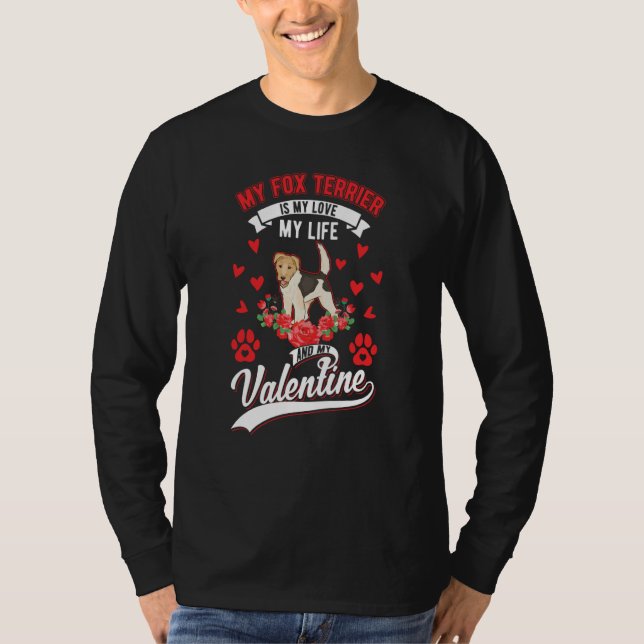Fox Terrier Valentine's Day Wire Fox Terrier T-Shirt (Vorderseite)