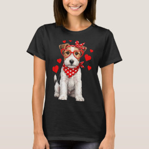 Fox Terrier Valentinstag Drahtbehaarter Hunde Lieb T-Shirt