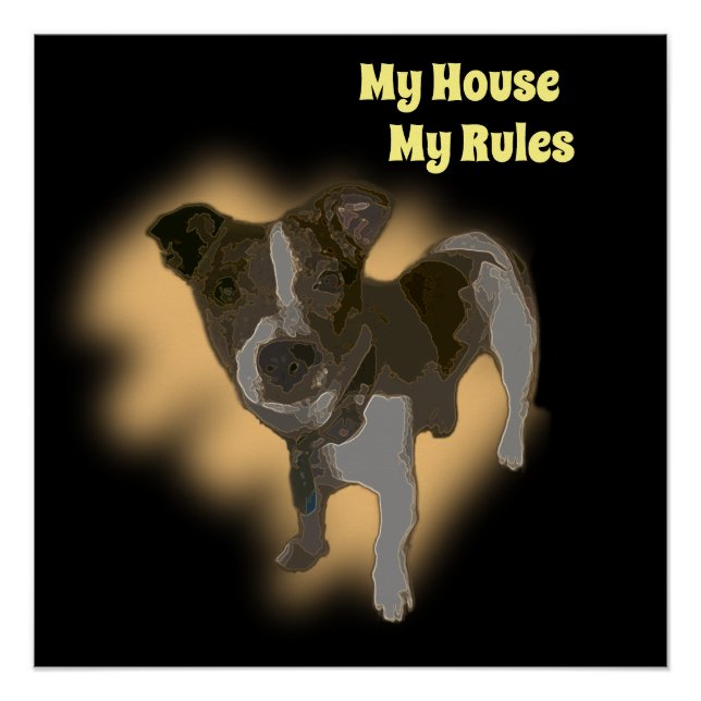 Fox Terrier Watercolor, Poster (Vorderseite)