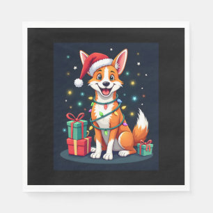 Fox Terrier Xmas Licht Santa Fox Terrier Dog Ch Serviette