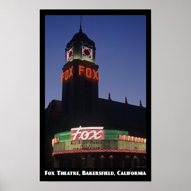 Fox Theater, Bakersfield 11x17 Poster (Vorne)
