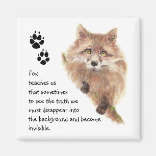 Fox, Tiertotem, Geistführer, Symbol Magnet