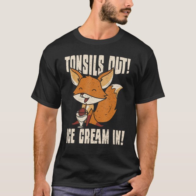Fox Tonsils out Ice Creme in - Animal T-Shirt (Vorderseite)