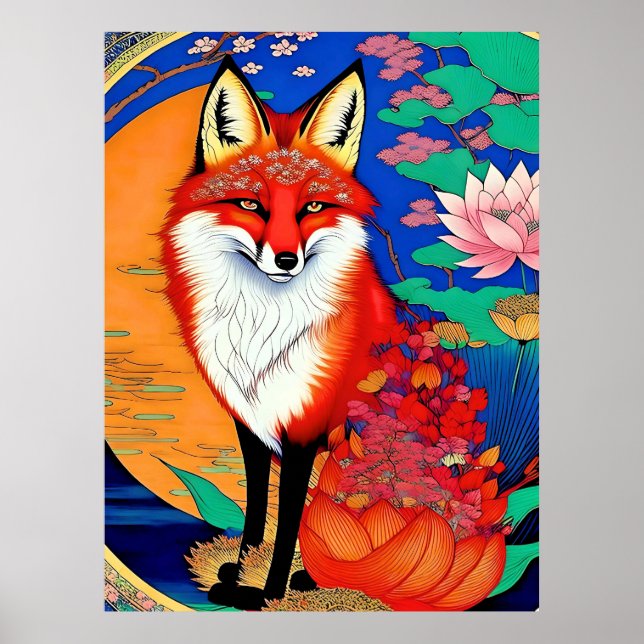 Fox ukiyo-e poster (Vorne)