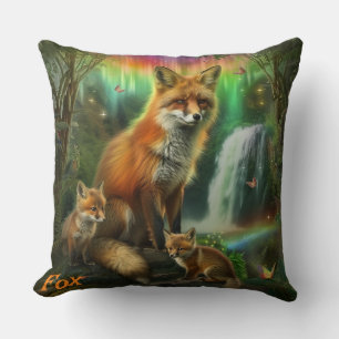 Fox und Cubs Throw Kissen