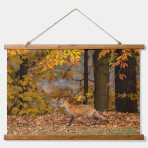 Fox und farbige Folien Wandteppich Mit Holzrahmen