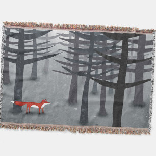 Fox und Forest Decke