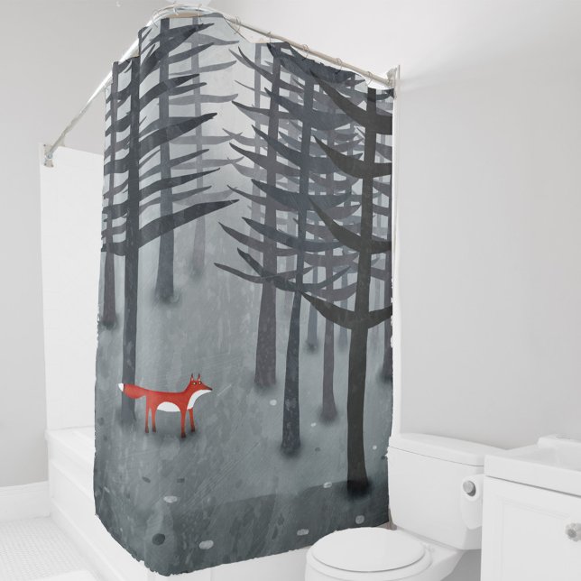 Fox und Forest Duschvorhang (The Fox and the Forest shower curtain)