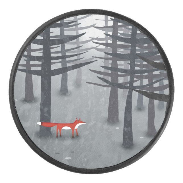 Fox und Forest Eishockey Puck (Vorderseite)