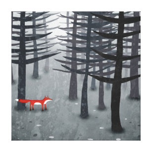Fox und Forest Leinwanddruck