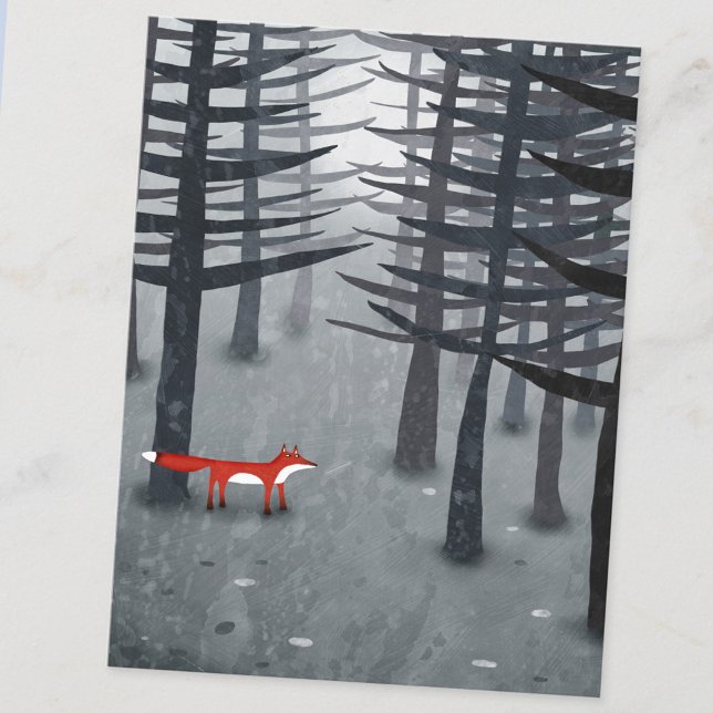 Fox und Forest Postkarte (The Fox and the Forest art postcard)
