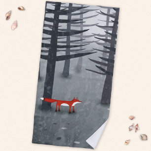 Fox und Forest Strandtuch