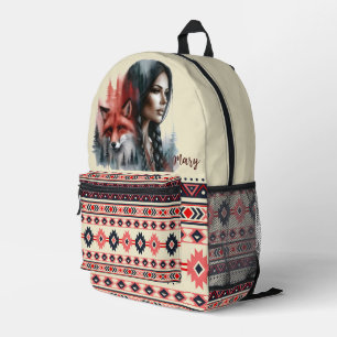 Fox und Forest Tribal-Rucksack Bedruckter Rucksack