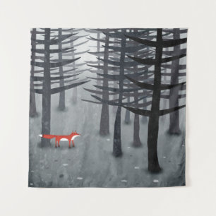Fox und Forest Wandteppich