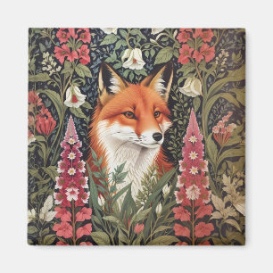 Fox und Foxglove Blume William Morris Inspiriert Magnet