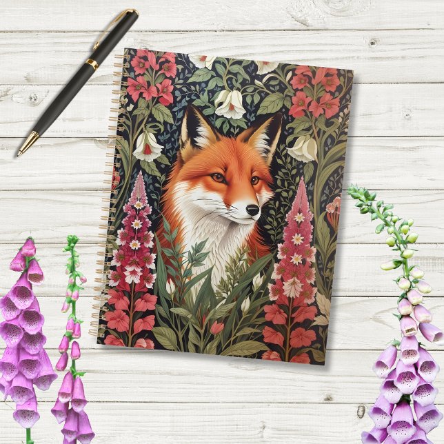 Fox und Foxglove Blume William Morris Inspiriert Planer (Von Creator hochgeladen)