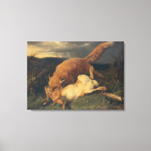 Fox und Hasen, 1866 Leinwanddruck