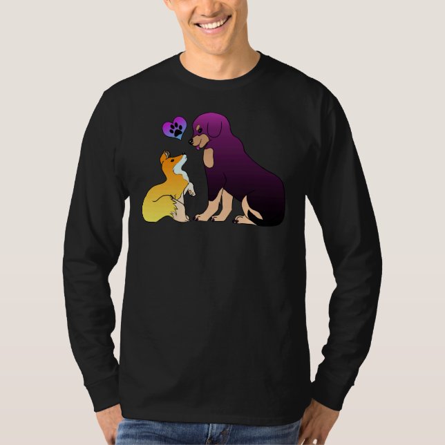 Fox und Rottweiler T-Shirt (Vorderseite)