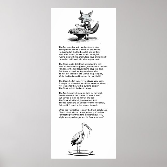 Fox und Stork Poster (Vorne)