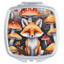 Fox und Toadstools Compact Mirror