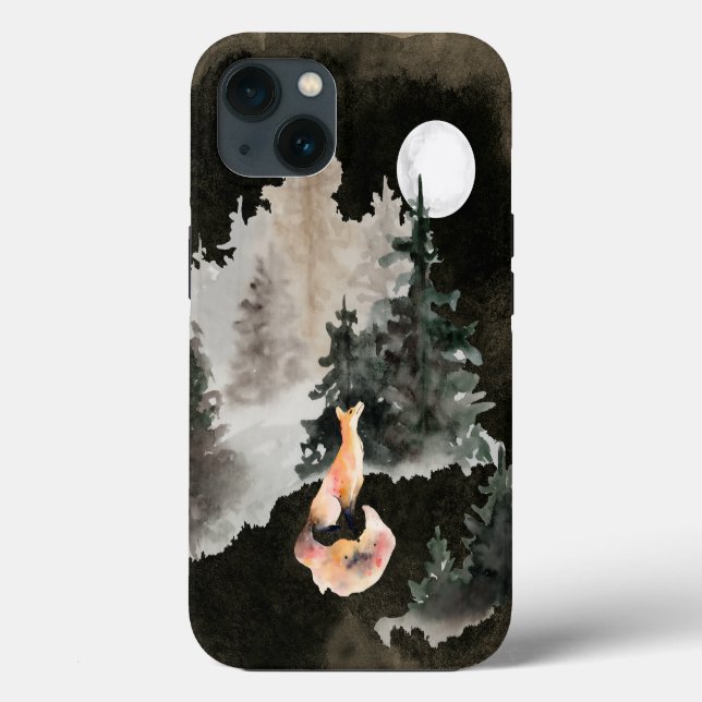 Fox- und Vollmondwald Case-Mate iPhone Hülle (Rückseite)