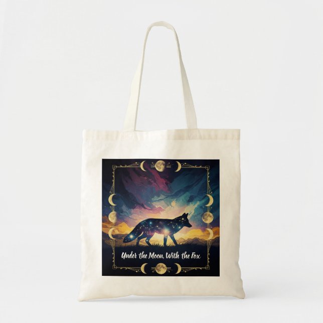 Fox Under the Moon Tote Bag Tragetasche (Vorne)