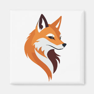 Fox Vector Art Animal Modern Urban City Grafik Magnet