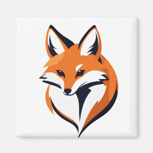 Fox Vector Art Animal Modern Urban City Grafik Magnet