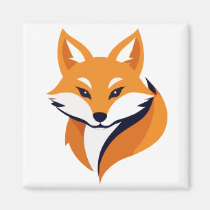 Fox Vector Art Animal Modern Urban City Grafik Magnet