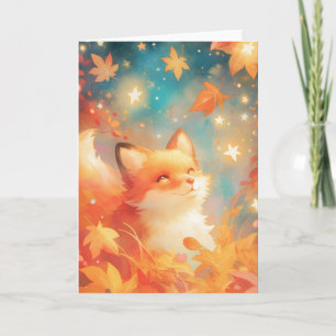 Fox-verzauberter Herbst Karte