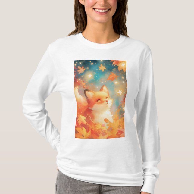 Fox-verzauberter Herbst T-Shirt (Vorderseite)