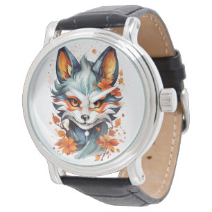 Fox Vibes: Zeitlose Kunst im Herbst Armbanduhr