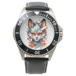 Fox Vibes: Zeitlose Kunst im Herbst Armbanduhr