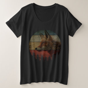FOX-VINTAGE MALERIE GROßE GRÖßE T-Shirt