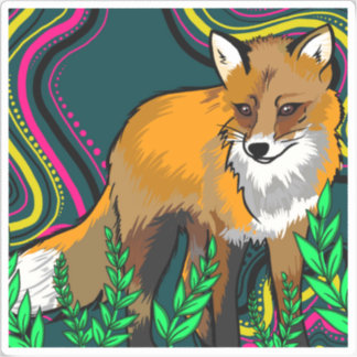 Fox Vinyl Sticker