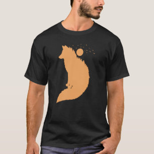 Fox vor Moon red Fox Wild Animal T-Shirt