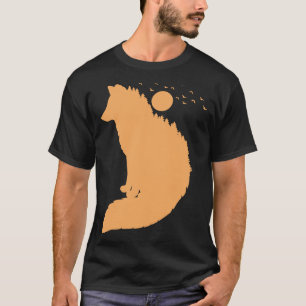 Fox vor Moon red Fox Wild Animal T-Shirt