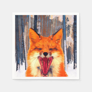 Fox-Waldpapier Napkin Serviette