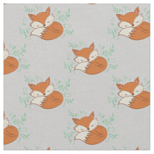 Fox Watercolor Baby Room Decke Woodland Tier Stoff