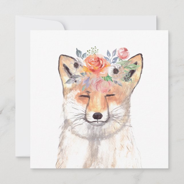 Fox watercolor Orange Brown Wildlife Art Collectio (Vorderseite)