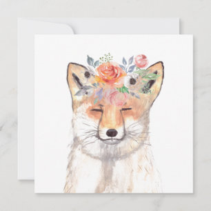 Fox watercolor Orange Brown Wildlife Art Collectio