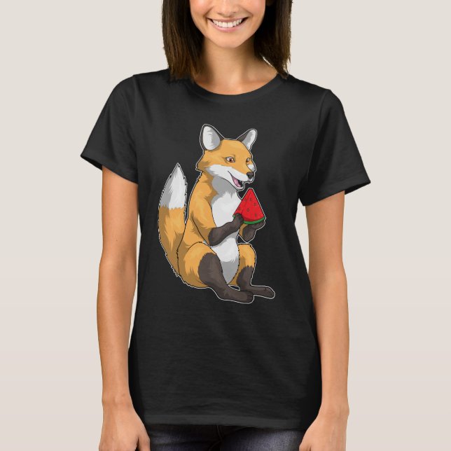 Fox Watermelon Fruit T-Shirt (Vorderseite)